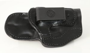 VEGA Holster, Black Leather, Dual Purpose, Loops and Clip, Right Hand Bersa THUN 380/22