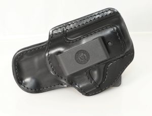 VEGA Holster, Black Leather, Dual Purpose, Loops and Clip, Right Hand Bersa BP Models